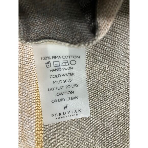 Peruvian Connection Long Open Cardigan Duster 100% Pima Cotton XL - Picture 7 of 7